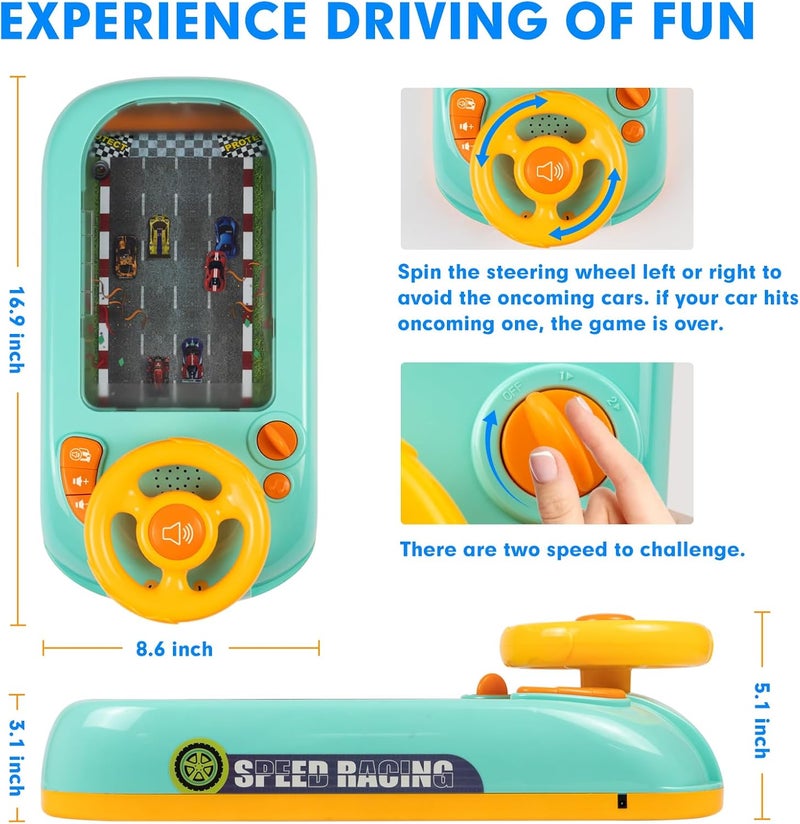 ST ZONE Musical Steering Wheel Toys for Boys 4-6: Toddler Simulated Driving Racing Car Game with Sound Ages 3+ Year Old, Interactive Educational Learning Race Truck for Kids Girls Birthday Gifts - Image 3